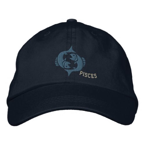 Pisces Zodiac Sign Embroidery Feb 19 _ March 20 Embroidered Baseball Hat