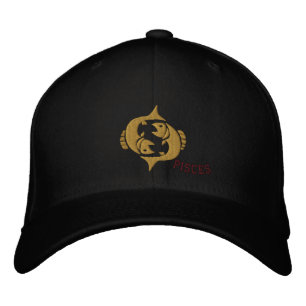 Pisces Zodiac Sign Embroidery Feb 19 - March 20 Embroidered Baseball Hat