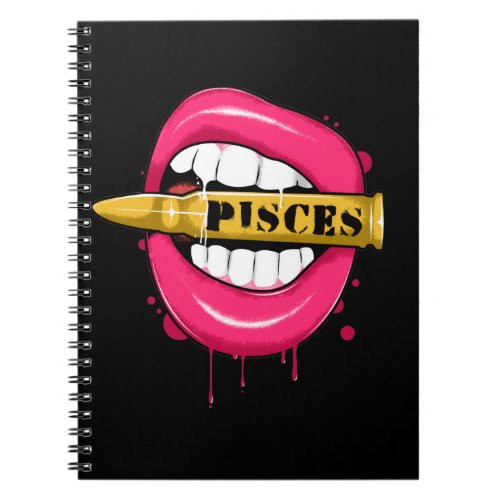 Pisces Zodiac Sign Girl Birthday February March Notebook