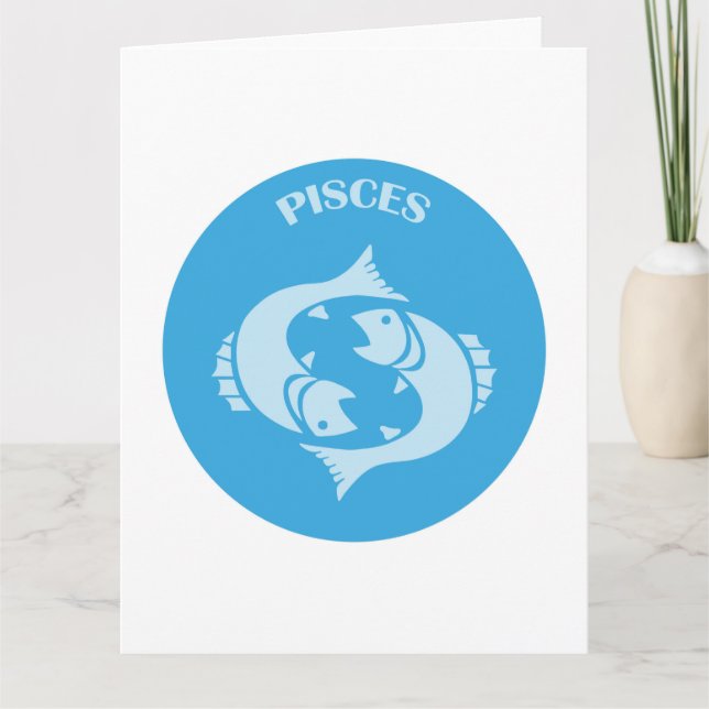 Pisces, Zodiac Sign, Horoscope, Astrology Card (Front)