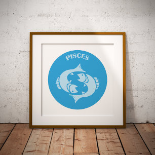 Pisces, Zodiac Sign, Horoscope, Astrology Foil Prints