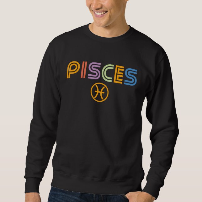 PISCES Zodiac Sign  Horoscope  Vintage  Classic Sweatshirt (Front)
