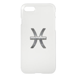 Pisces Zodiac Sign in grunge steel style iPhone SE/8/7 Case