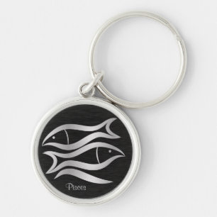 Pisces Zodiac Sign Keychain