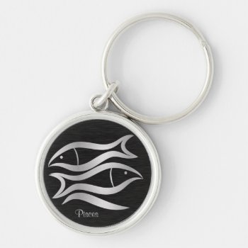 Pisces Zodiac Sign Keychain by eatlovepray at Zazzle