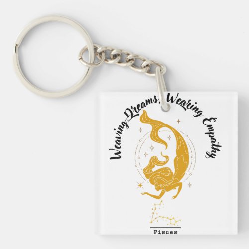 Pisces Zodiac Sign Keychain