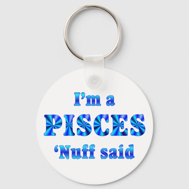 Pisces Zodiac Sign Keychain (Front)