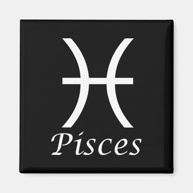 'Pisces' Zodiac Sign Magnet (Front)