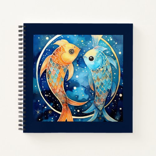 Pisces Zodiac Sign Notebook