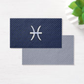 Pisces Zodiac Sign on Blue Carbon Fiber Print (Desk)