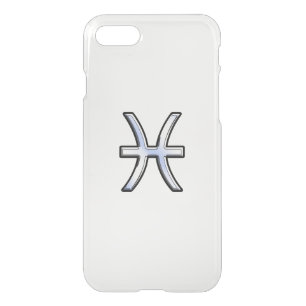 Pisces Zodiac Sign on Carbon Fiber iPhone SE/8/7 Case