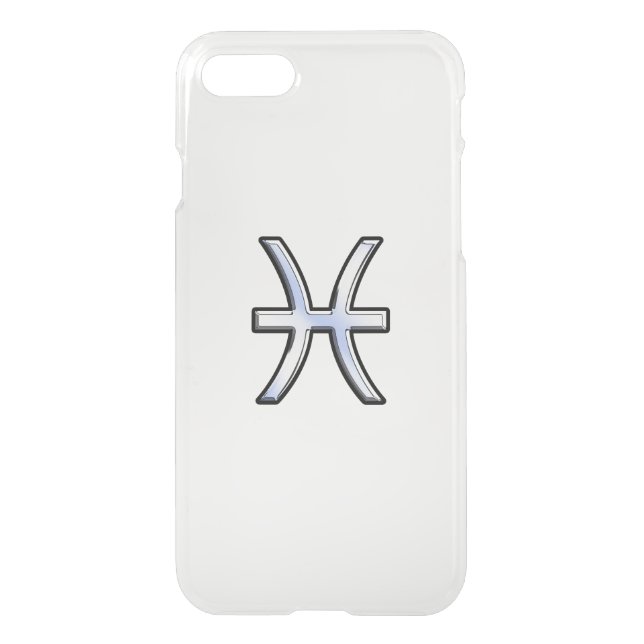 Pisces Zodiac Sign on Carbon Fiber Uncommon iPhone Case (Back)