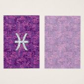 Pisces Zodiac Sign on Fuchsia Digital Camo (Front & Back)