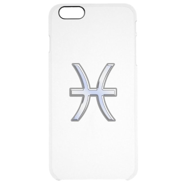 Pisces Zodiac Sign on Navy Blue Digital Camo Uncommon iPhone Case (Back)