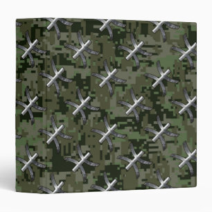 Pisces Zodiac Sign on Woodland Digital Camouflage Binder