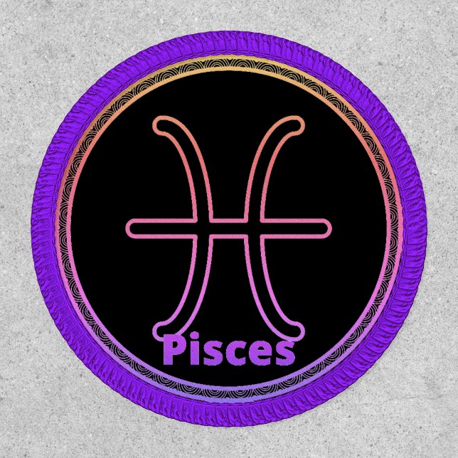 Pisces zodiac sign patch (Front)