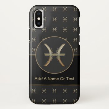 Pisces Zodiac Sign Personalized Iphone X Case by EarthMagickGifts at Zazzle