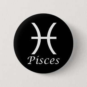 'Pisces' Zodiac Sign Pinback Button