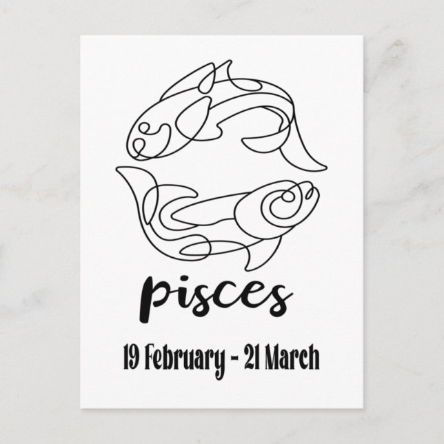Pisces, Zodiac sign Postcard (Front)