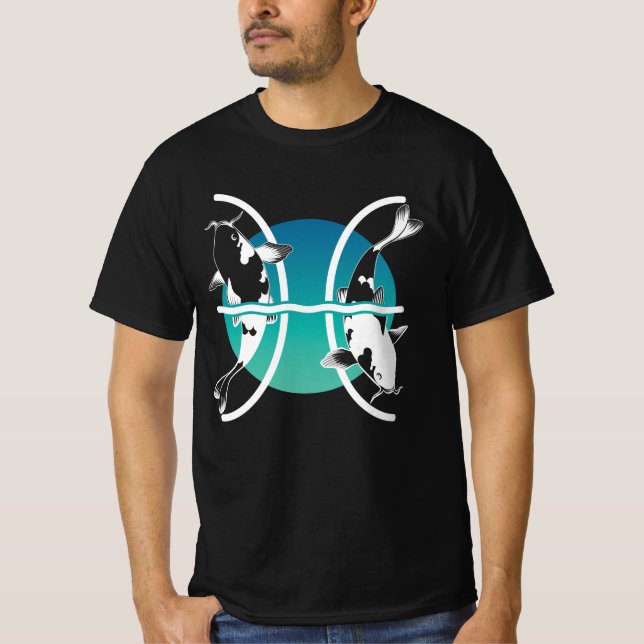 Pisces Zodiac Sign T-Shirt (Front)