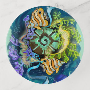 Pisces Zodiac Sign Trinket Tray