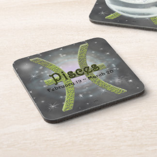 Pisces Zodiac Sign U Pick Color Coaster