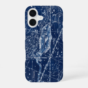 Pisces Zodiac Sign Vintage Illustration iPhone 16 Case