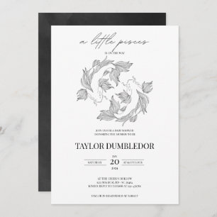 Pisces Zodiac Star Sign Astrology Baby Shower Invitation