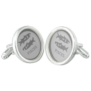 Pisces Zodiac Star Sign Design Cufflinks