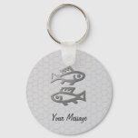 Pisces Zodiac Star Sign In Light Silver Keychain at Zazzle