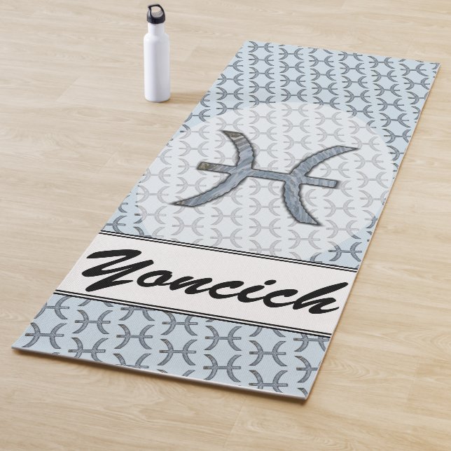 Pisces Zodiac Symbol Element by K Yoncich Yoga Mat (In Situ)