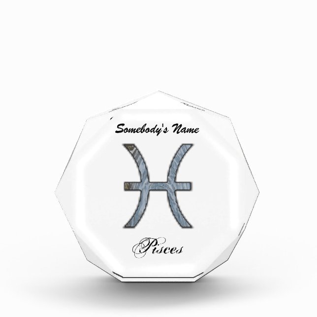Pisces Zodiac Symbol Element by Kenneth Yoncich Award (Front)