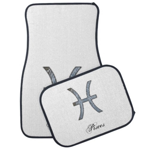 Pisces Zodiac Symbol Element by Kenneth Yoncich Car Floor Mat