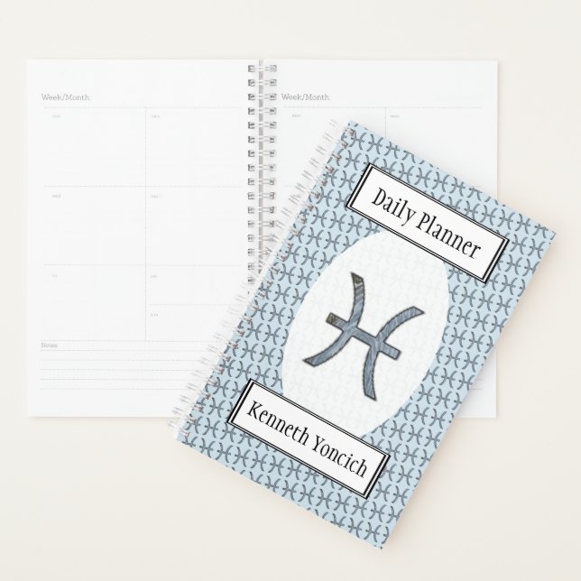 Pisces Zodiac Symbol Element by Kenneth Yoncich Planner (Display)