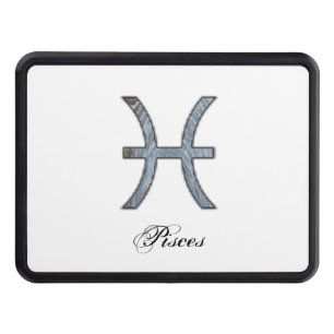 Pisces Zodiac Symbol Element by Kenneth Yoncich Trailer Hitch Cover