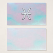 Pisces Zodiac Symbol Mother of Pearl style (Front & Back)