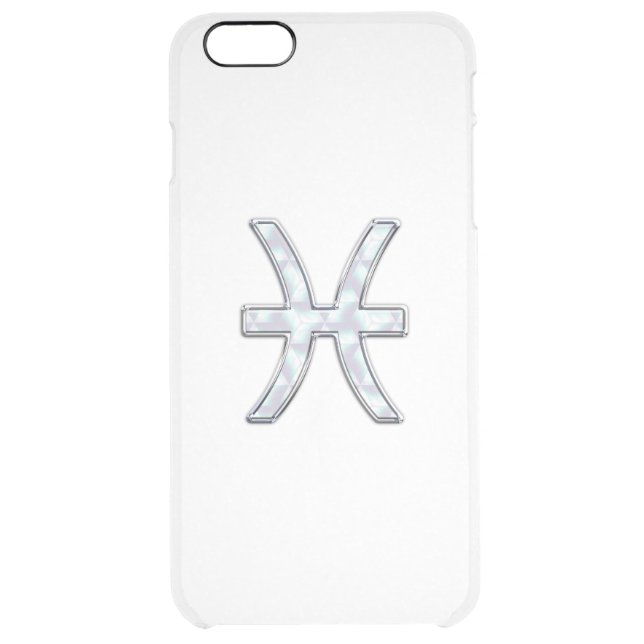 Pisces Zodiac Symbol Mother of Pearl style Uncommon iPhone Case (Back)