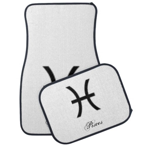 Pisces Zodiac Symbol Standard by Kenneth Yoncich Car Floor Mat