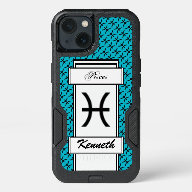 Pisces Zodiac Symbol Standard by Kenneth Yoncich Otterbox iPhone Case (Back)