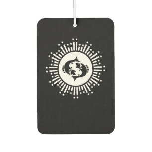 Pisces Zodiac Symbol with Celestial Starburst Air Freshener