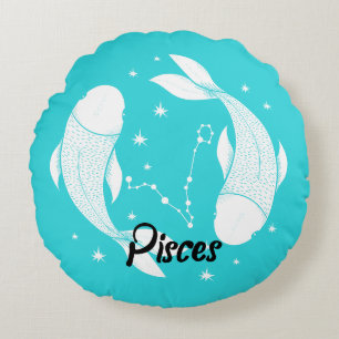 Pisces Zodiac Throw Pillow