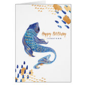 Pisces Zodiac Watercolour Artistry Card (Front)