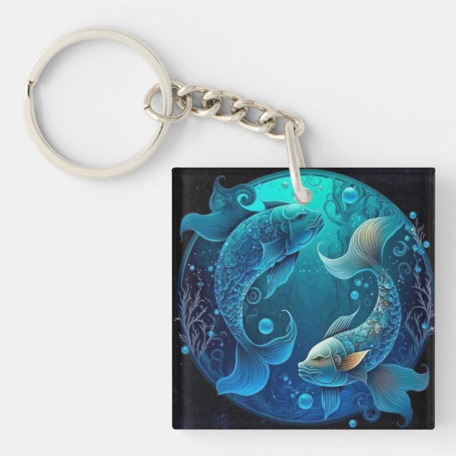 Pisces Zodiak Keychain (Front)