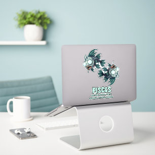 Pisces Zombie Sticker