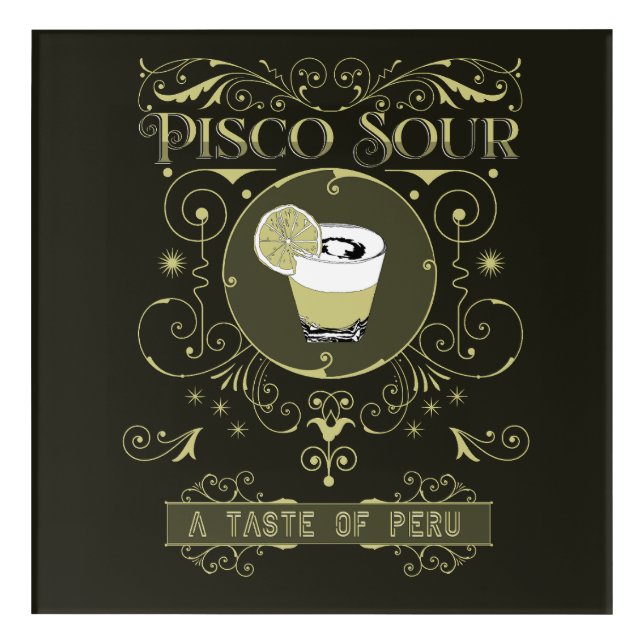 Pisco Sour Acrylic Wall Art (Front)