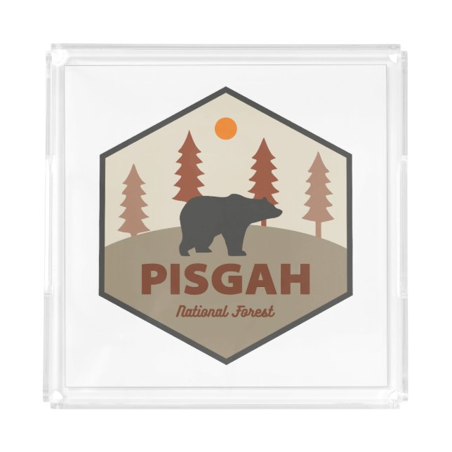 Pisgah National Forest Bear Acrylic Tray (Front)