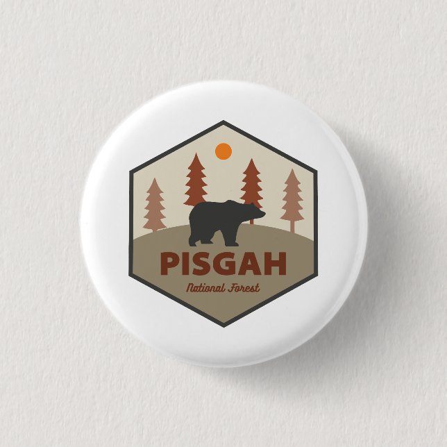 Pisgah National Forest Bear Button (Front)