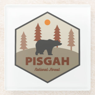 Pisgah National Forest Bear Glass Coaster