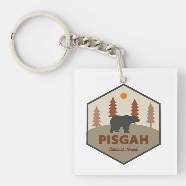 Pisgah National Forest Bear Keychain (Front)