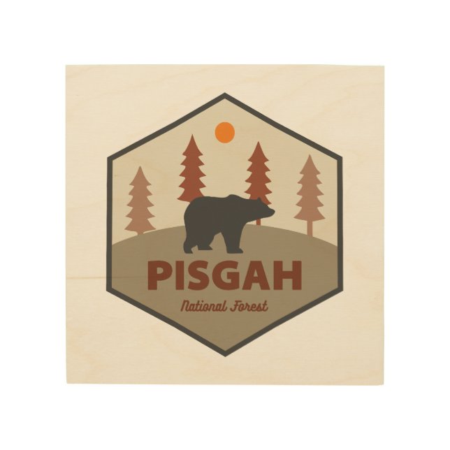 Pisgah National Forest Bear Wood Wall Art (Front)